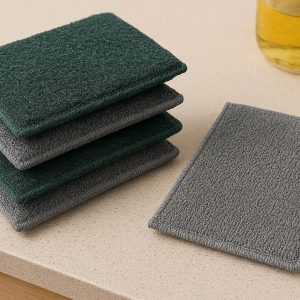 Heavy Duty Non Stick Oil Kitchen Scouring Pads Dual Sided Microfiber Scrubbing Cloths Sponge Cleaning Rags