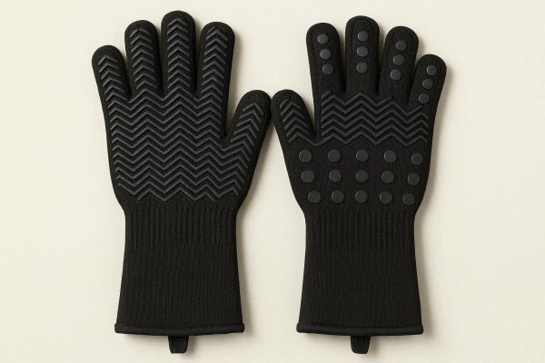 Professional Grade Heat Resistant Cooking Gloves Non Slip Silicone Oven Mitts For Baking And Outdoor Barbecue Smoking